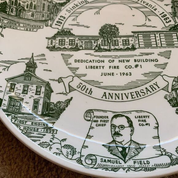 Sicking Spring Pennsylvania 50th Anniversary 1913-1963 Souvenir Plate - Picture 7 of 11